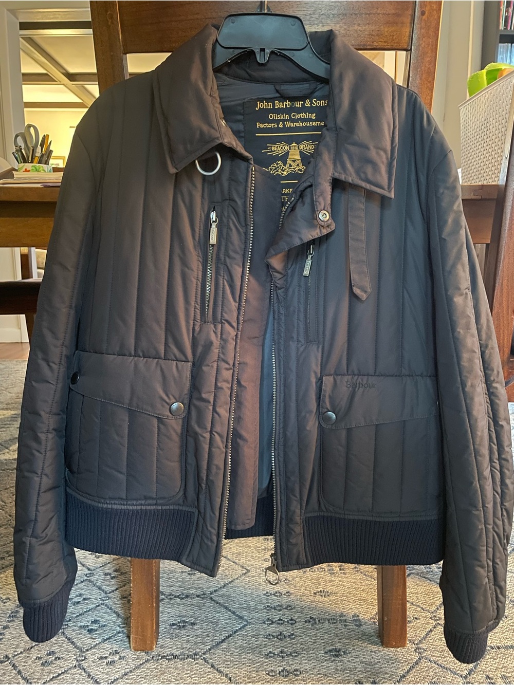 RARE Barbour x Tokito Limited Edition Quilted Blouson Bomber Jacket Black